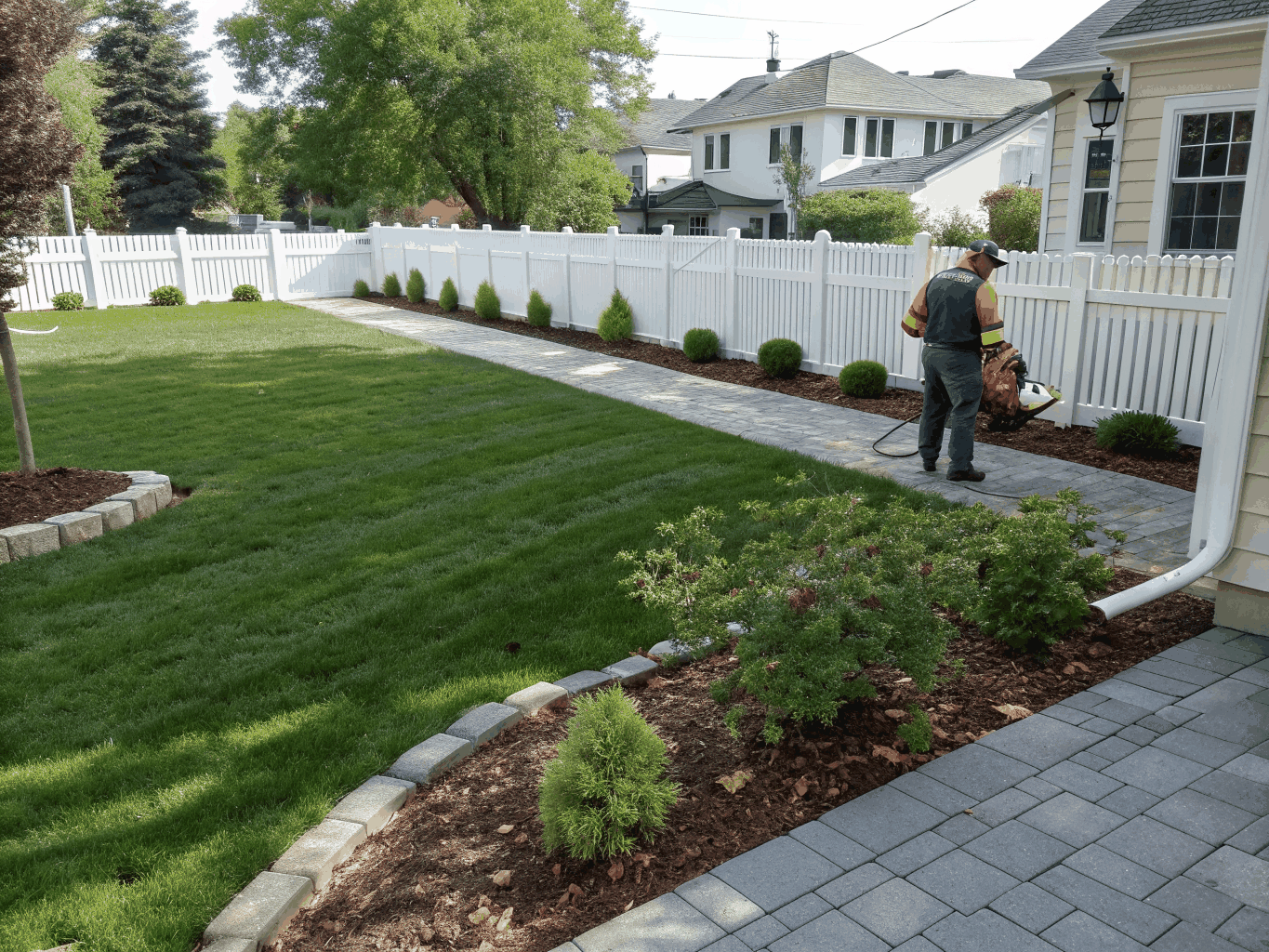 Restored and cleaned residential yard after property cleanup